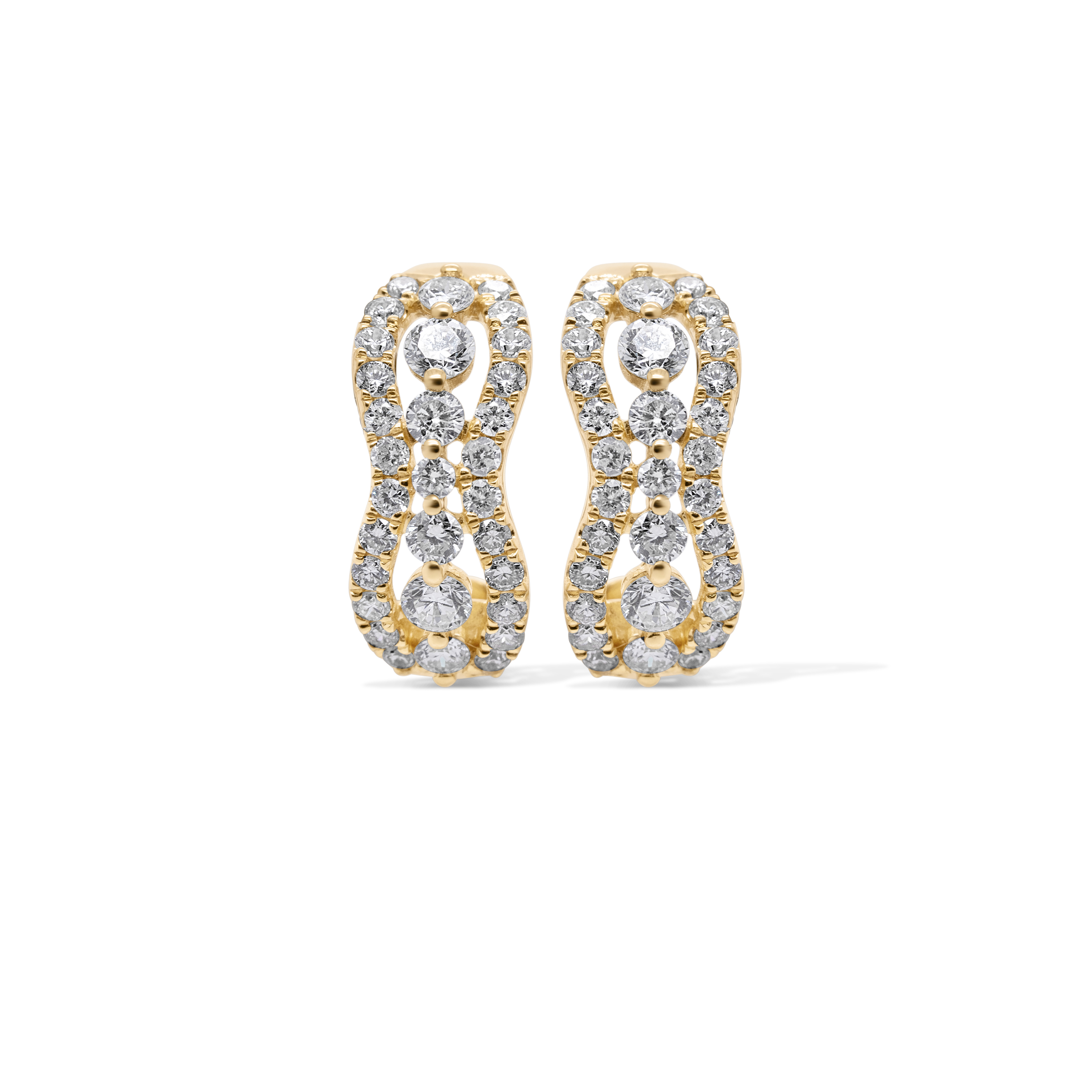 Diamond Hoop Earrings 0.95 ct. 10K Yellow Gold